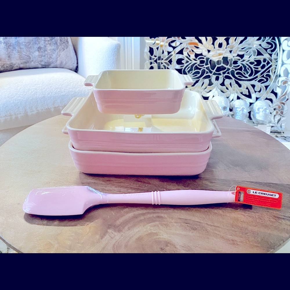 Le Creuset Baking Dish set and spatula